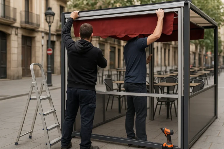 A Tendals i Tapisseria Valldepérez fabriquem i instal·lem tancaments per a hostaleria