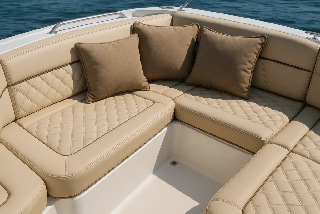 fotografia de tapizado de embarcaciones